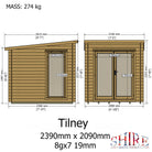 Shire Tilney 7x8 Log Cabin
