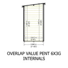 Shire Super Value Overlap Pent Shed 6x3