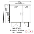 Shire Walsoken 10x12 Log Cabin