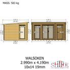 Shire Walsoken 10x14 Log Cabin