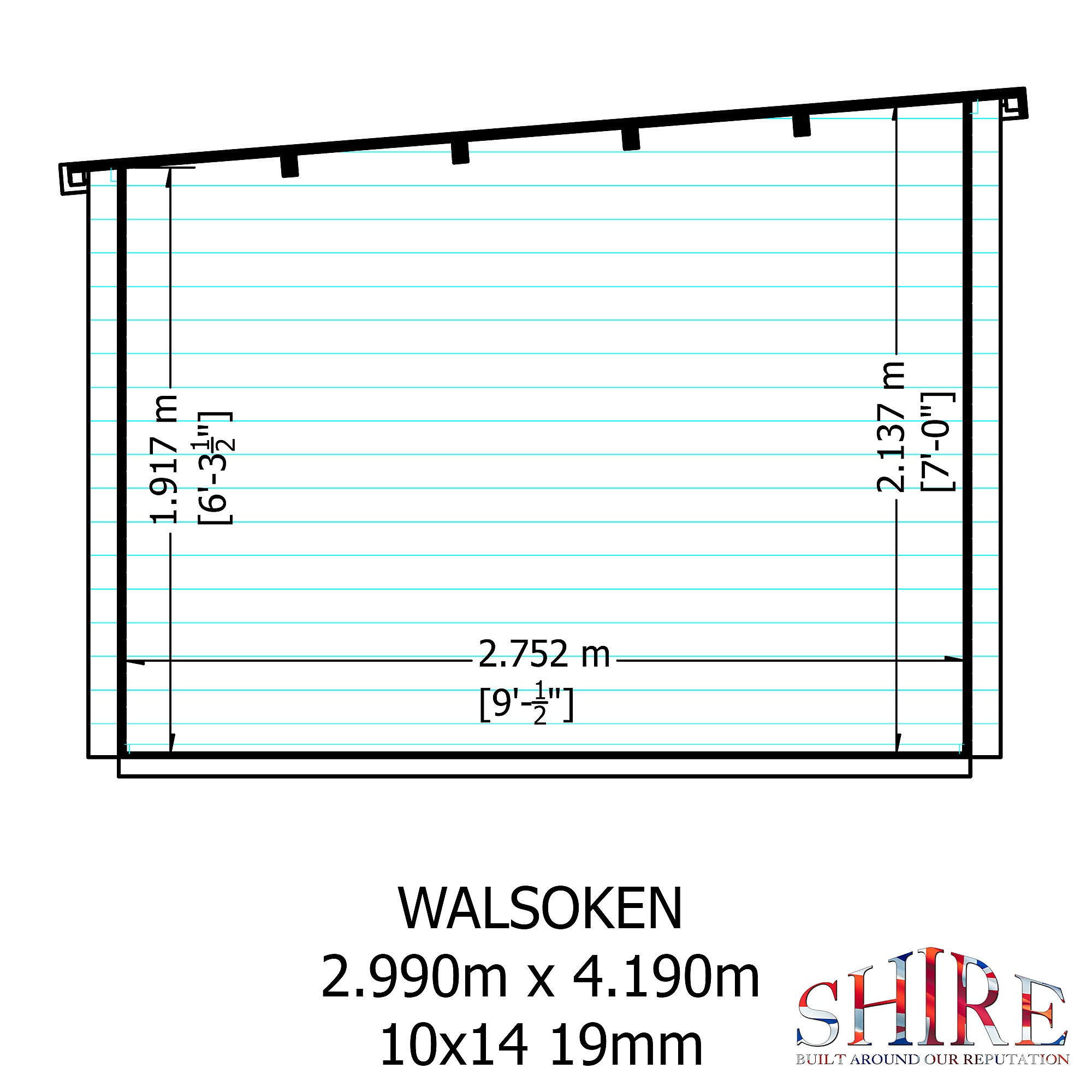 Shire Walsoken 10x14 Log Cabin