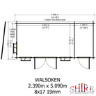 Shire Walsoken 8x17 Log Cabin