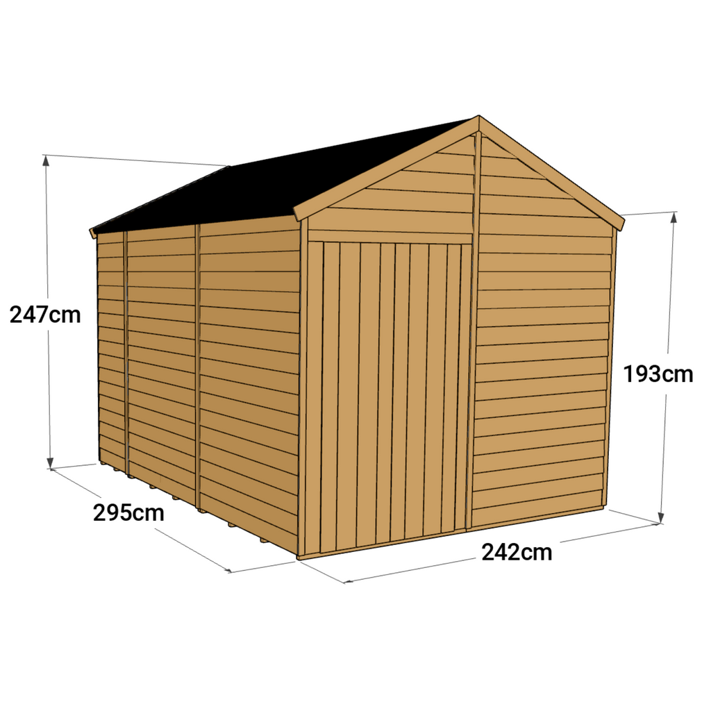 Customizable 10x8 Windowless Apex Shed - Durable & Spacious - anydaydirect