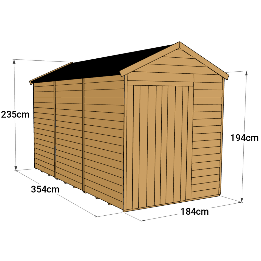 Customizable 12x6 Windowless Wooden Shed - Durable & Spacious - anydaydirect