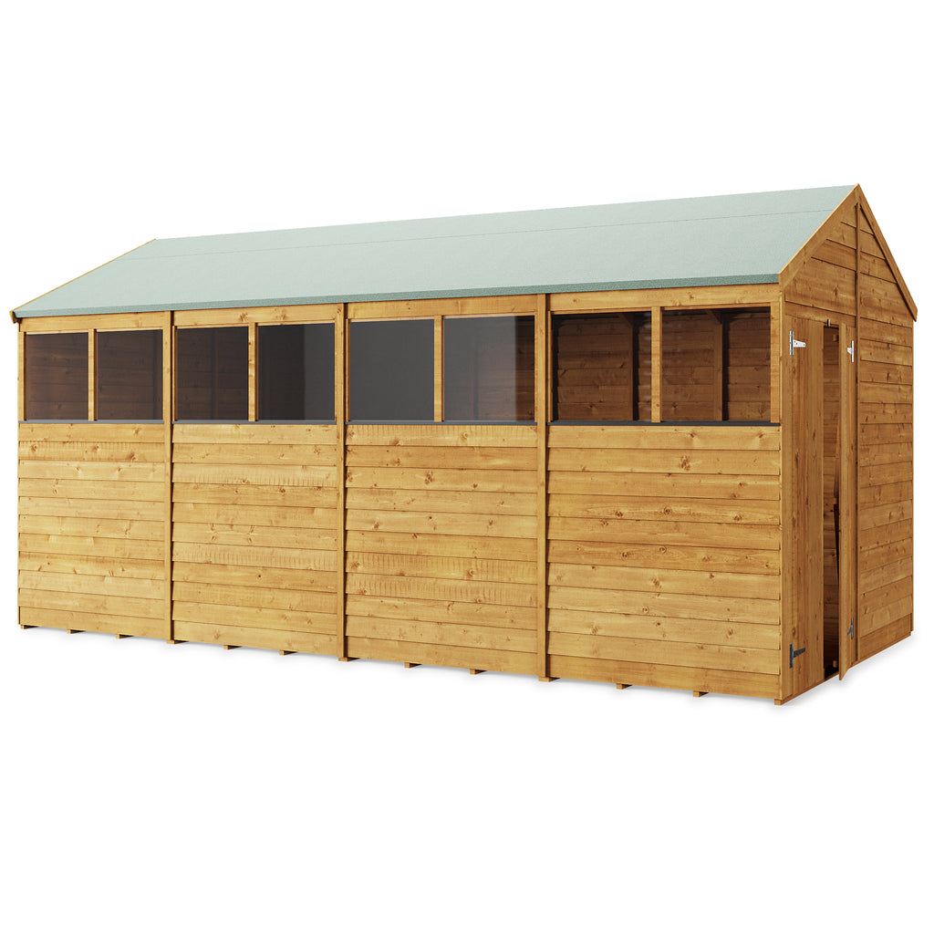 16x8 Wooden Apex Garden Shed - Customizable & Durable - anydaydirect