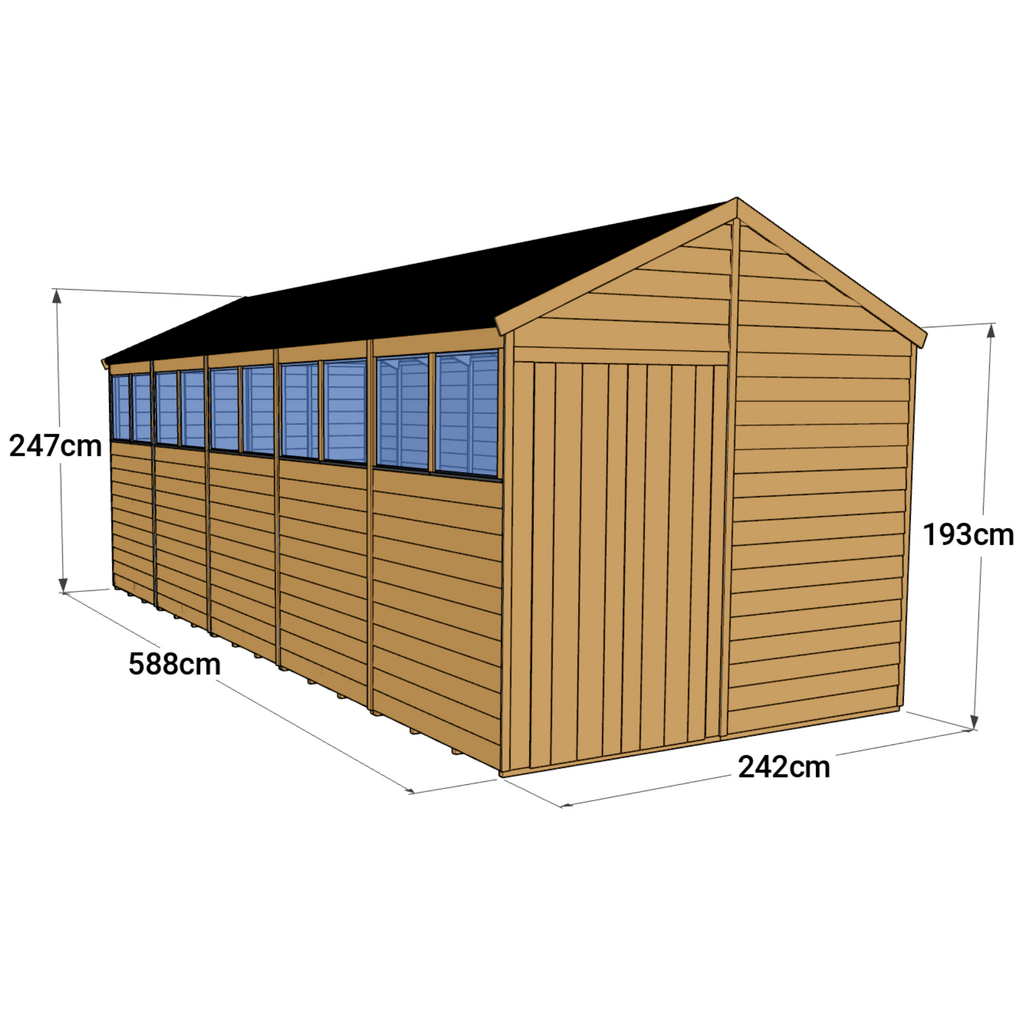 Customize Your Garden with the 20x8 Store More Apex Shed - anydaydirect