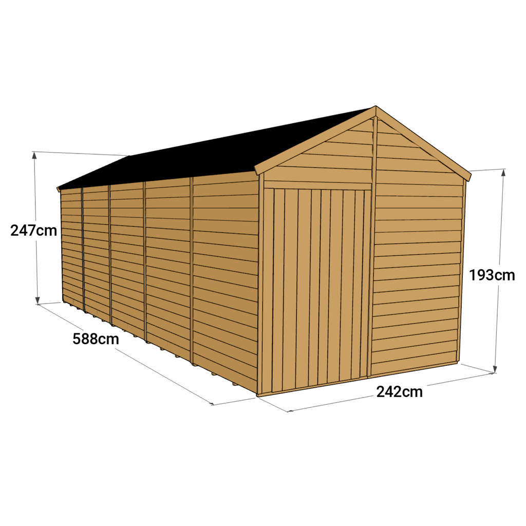 20x8 Windowless Wooden Shed - Durable & Customizable Storage - anydaydirect