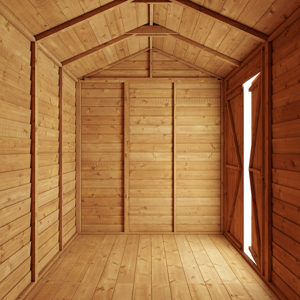 Customizable 4x6 Apex Wooden Garden Shed - Windowless - anydaydirect