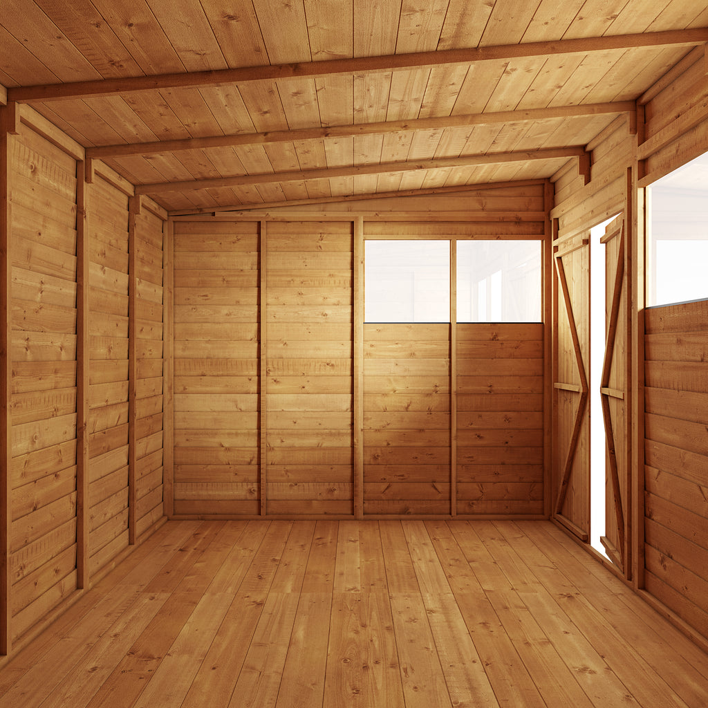 Customizable 10x8 Overlap Pent Shed with Windows - Durable & Spacious - anydaydirect