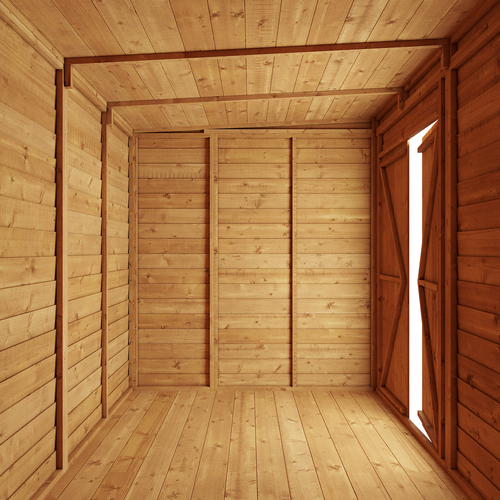 12x6 Windowless Overlap Pent Shed - Customizable & Durable - anydaydirect