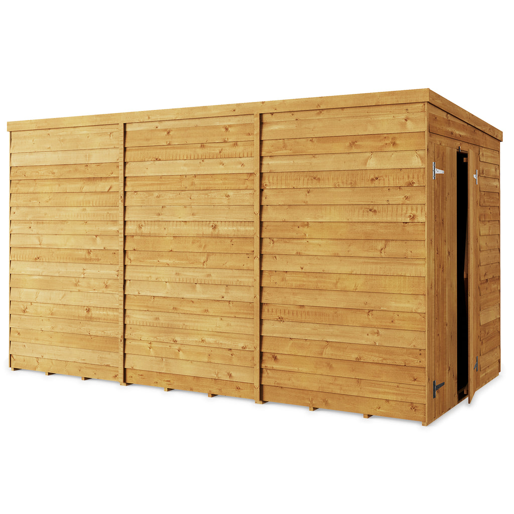 12x6 Windowless Overlap Pent Shed - Customizable & Durable - anydaydirect