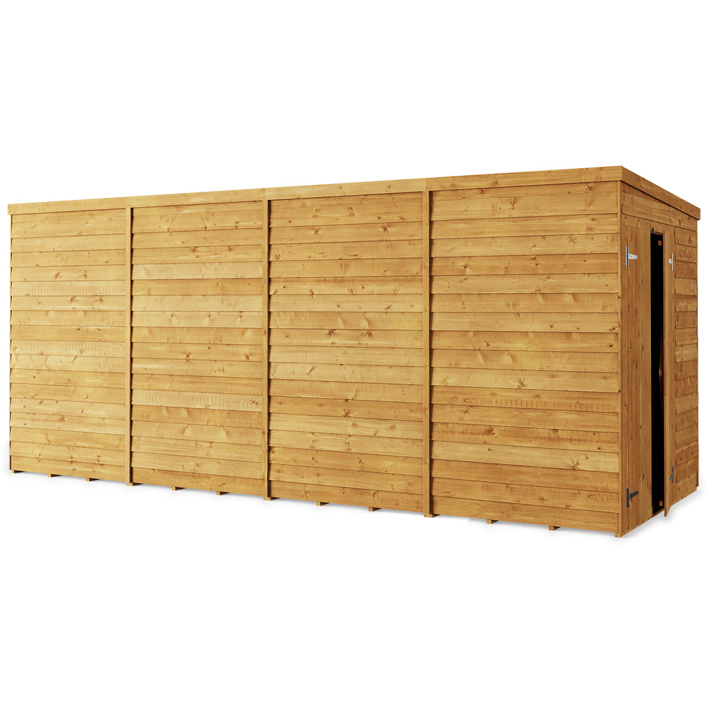 16x6 Windowless Overlap Pent Shed - Customizable & Durable - anydaydirect