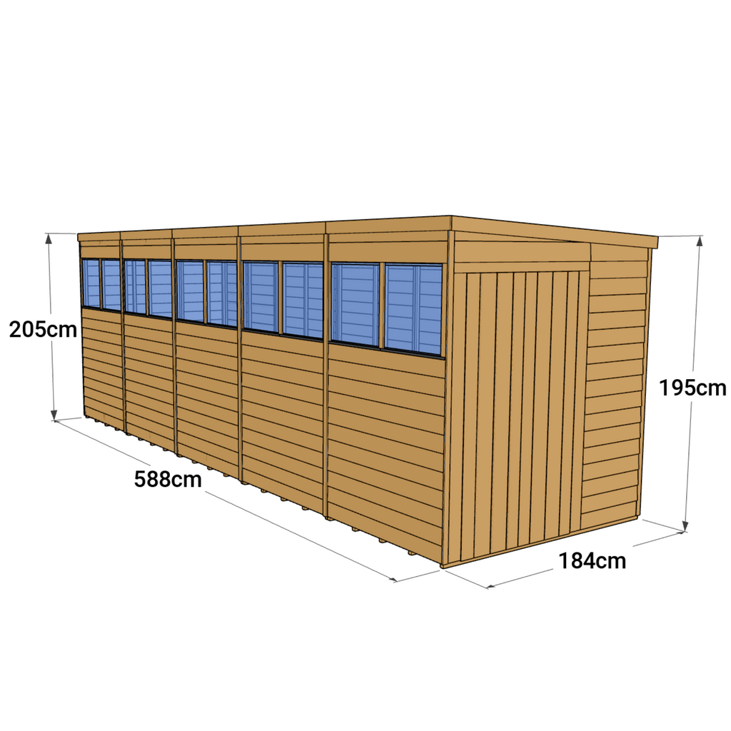 20x6 Customizable Overlap Pent Shed by Store More - anydaydirect