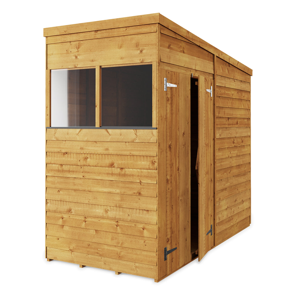 Customizable 4x8 Windowed Pent Shed - Store More - anydaydirect