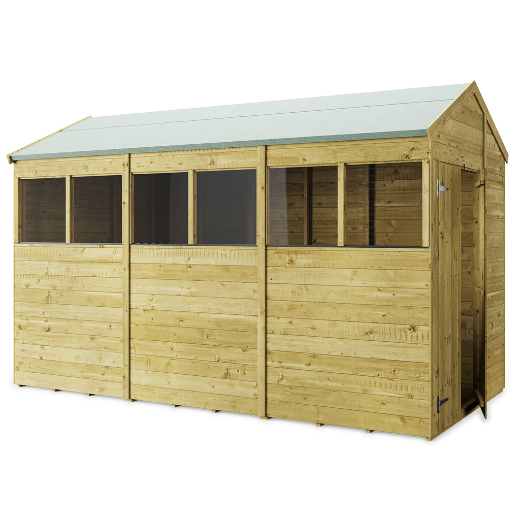 Customizable Tongue and Groove 12x6 Apex Shed with Windows - anydaydirect