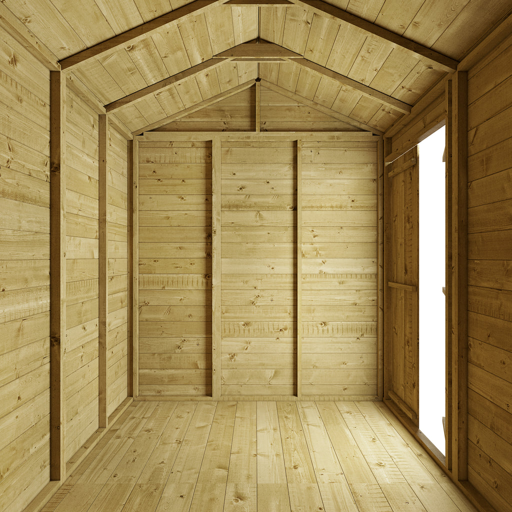 12x6 Windowless Apex Tongue & Groove Shed – Durable & Customizable - anydaydirect