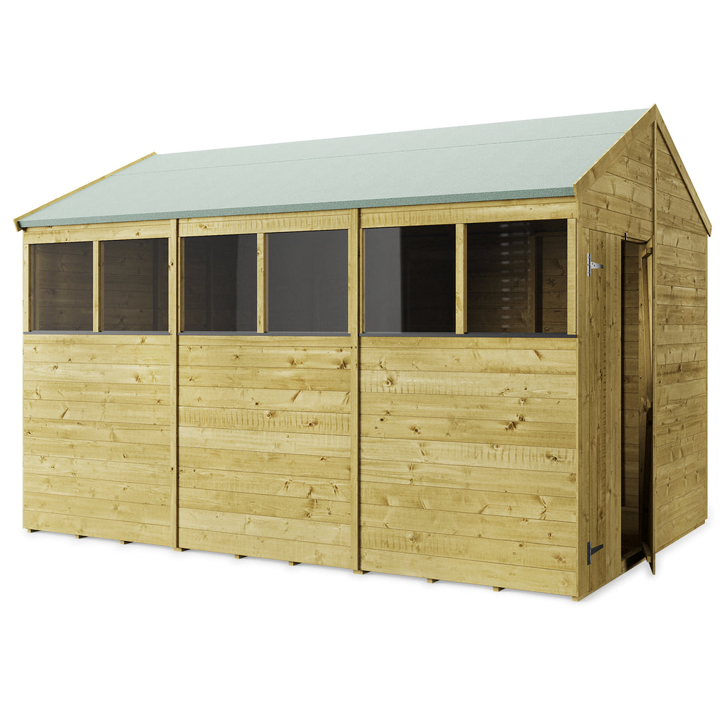 12x8 Customizable Tongue and Groove Apex Shed with Windows - anydaydirect