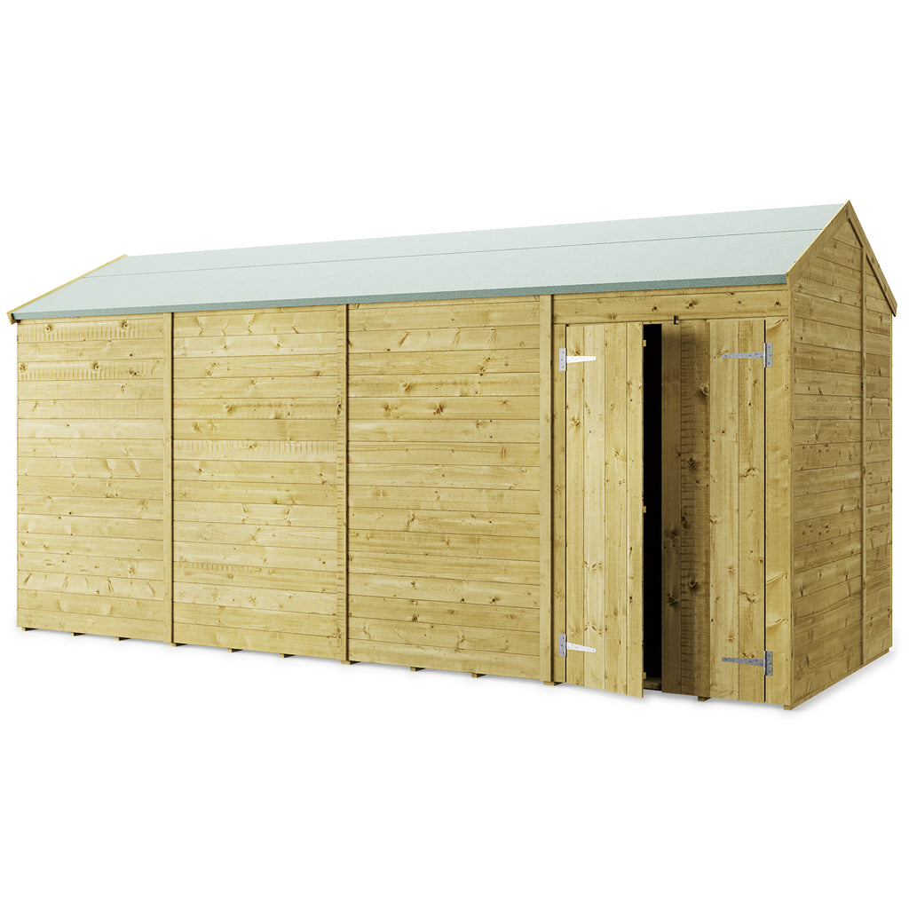 Store More Tongue and Groove Apex Shed - 16x6 Windowless