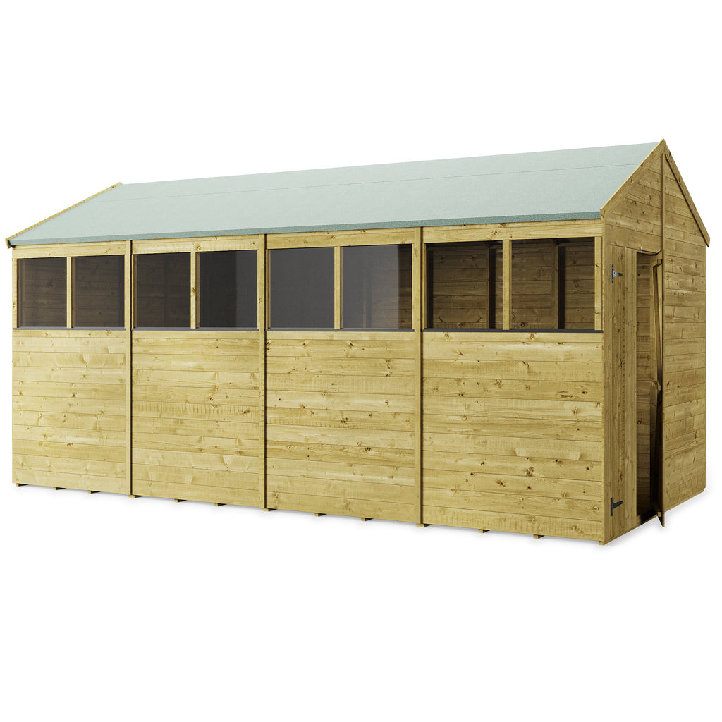 16x8 Windowed Tongue & Groove Apex Shed – Customizable Storage - anydaydirect