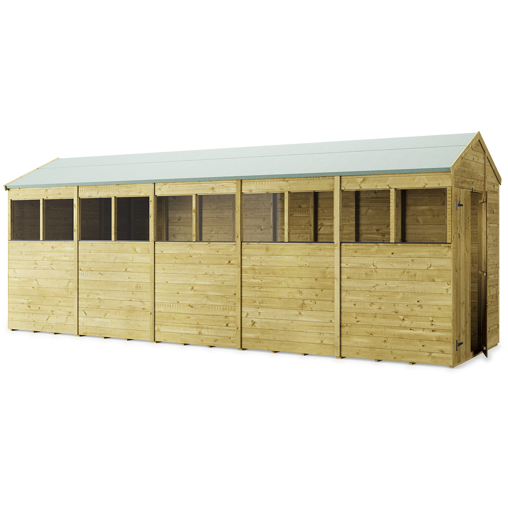 Customizable 20x6 Windowed Tongue and Groove Apex Shed - anydaydirect