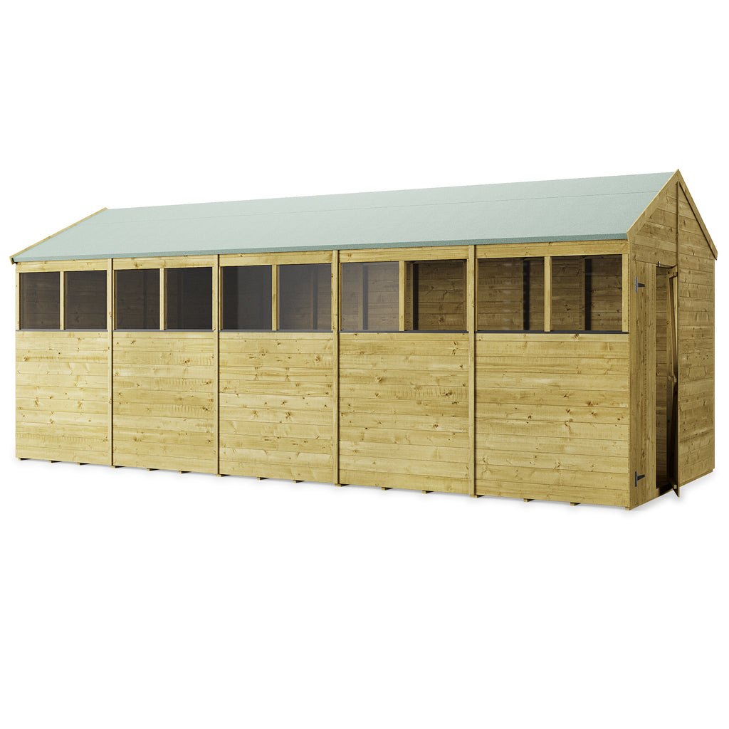 20x8ft Customizable Tongue and Groove Apex Garden Shed - anydaydirect