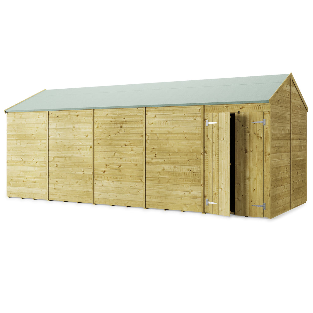 Store More Tongue and Groove Apex Shed - 20x8 Windowless