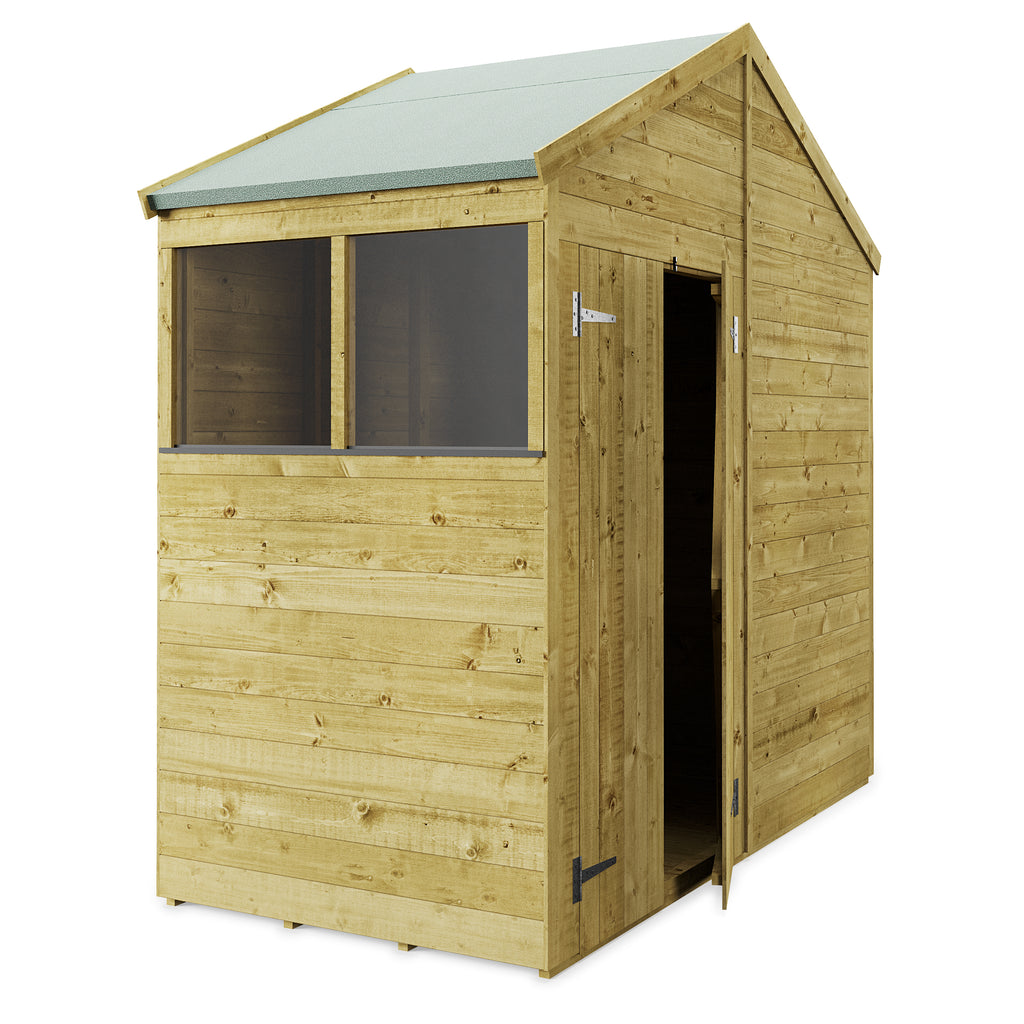 Customizable 4x8 Tongue and Groove Apex Shed with Windows - anydaydirect