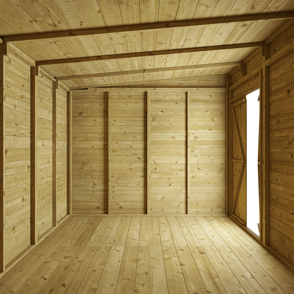 Customizable 12x8 Tongue and Groove Pent Shed - Windowless - anydaydirect