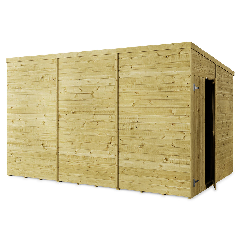 Customizable 12x8 Tongue and Groove Pent Shed - Windowless - anydaydirect