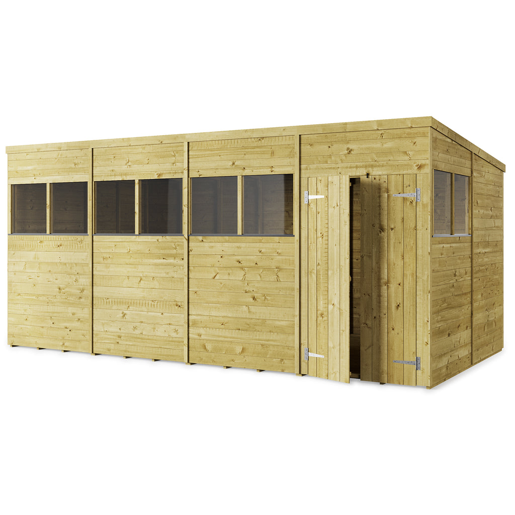 Store More Tongue and Groove Pent Shed - 16x8 Windowed