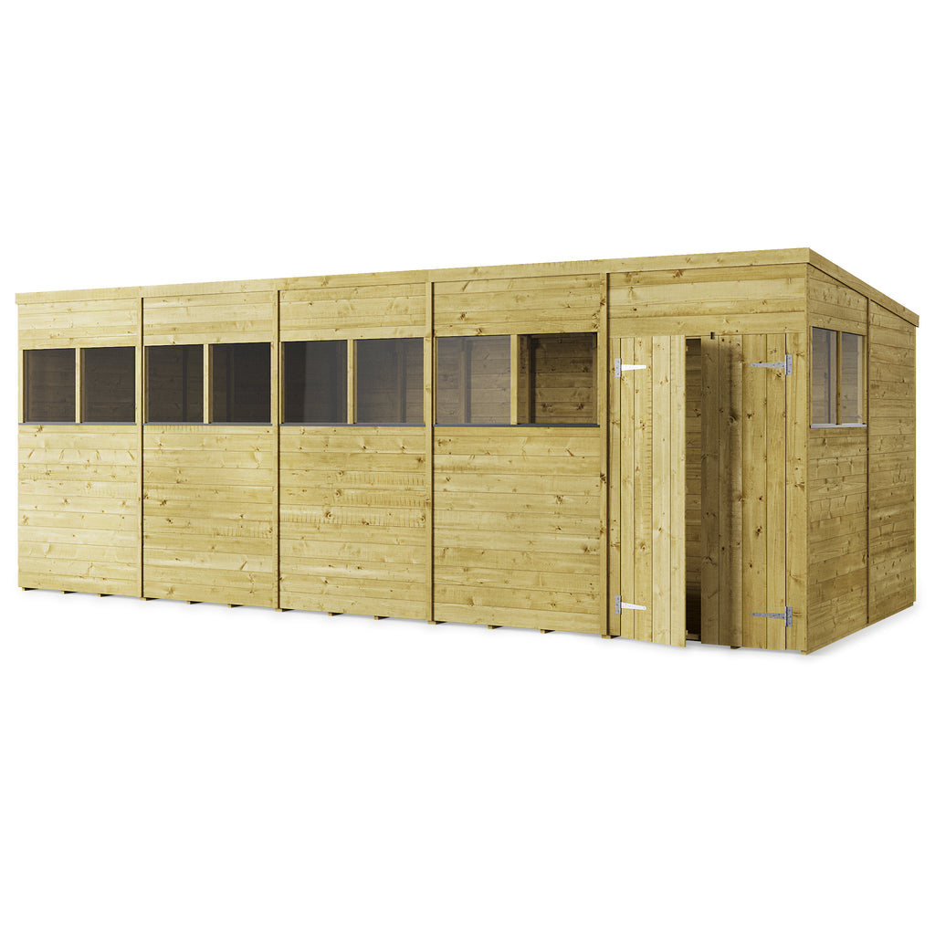Store More Tongue and Groove Pent Shed - 20x8 Windowed