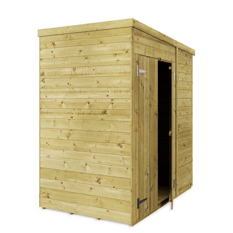 Customizable 4x6 Tongue and Groove Pent Shed - No Windows - anydaydirect