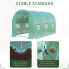Outsunny 4L x 2W x 2H M Greenhouse Walk-in Polytunnel Outdoor Garden Flower Vegetable Planter 25mm Diameter Galvanised Steel Frame with Zipped Door - anydaydirect