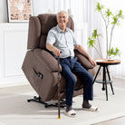 HOMCOM Eight-Point Massage Electric Lift Chair - Dark Brown - anydaydirect