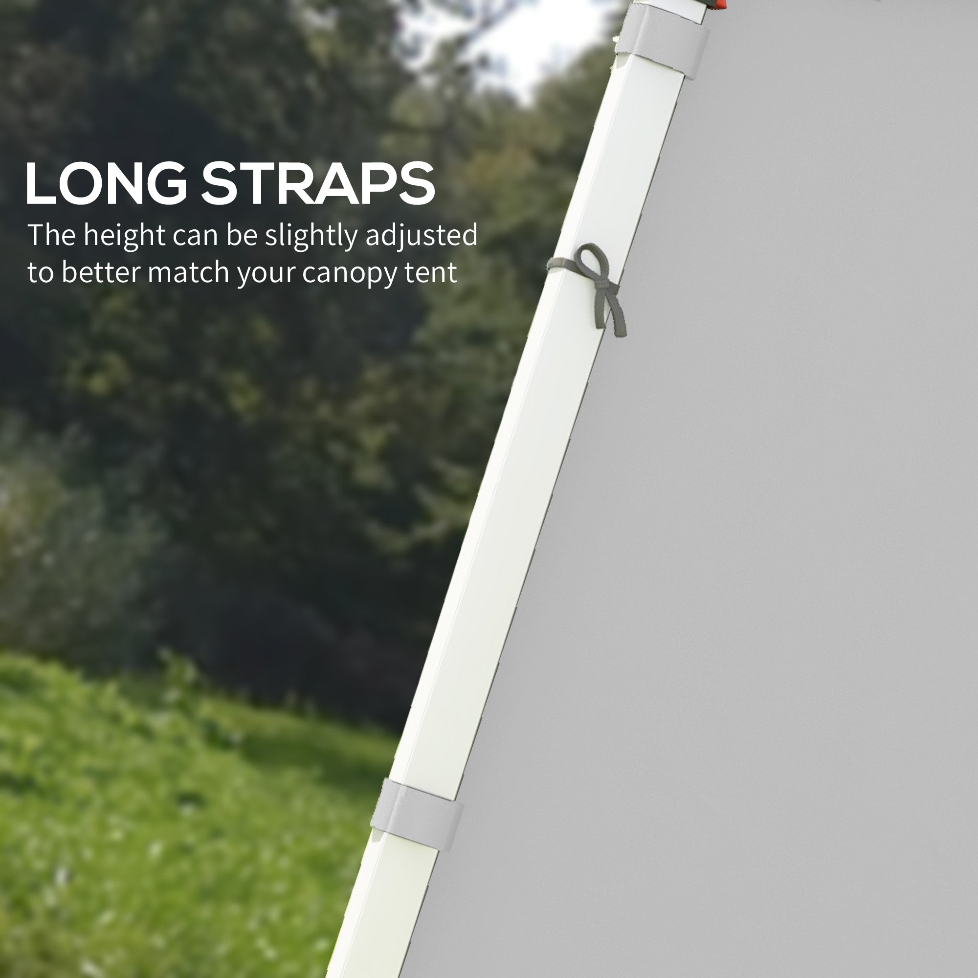 Outsunny Set of Two 3 x 3(m) Replacement Zipped Gazebo Walls - Grey - anydaydirect