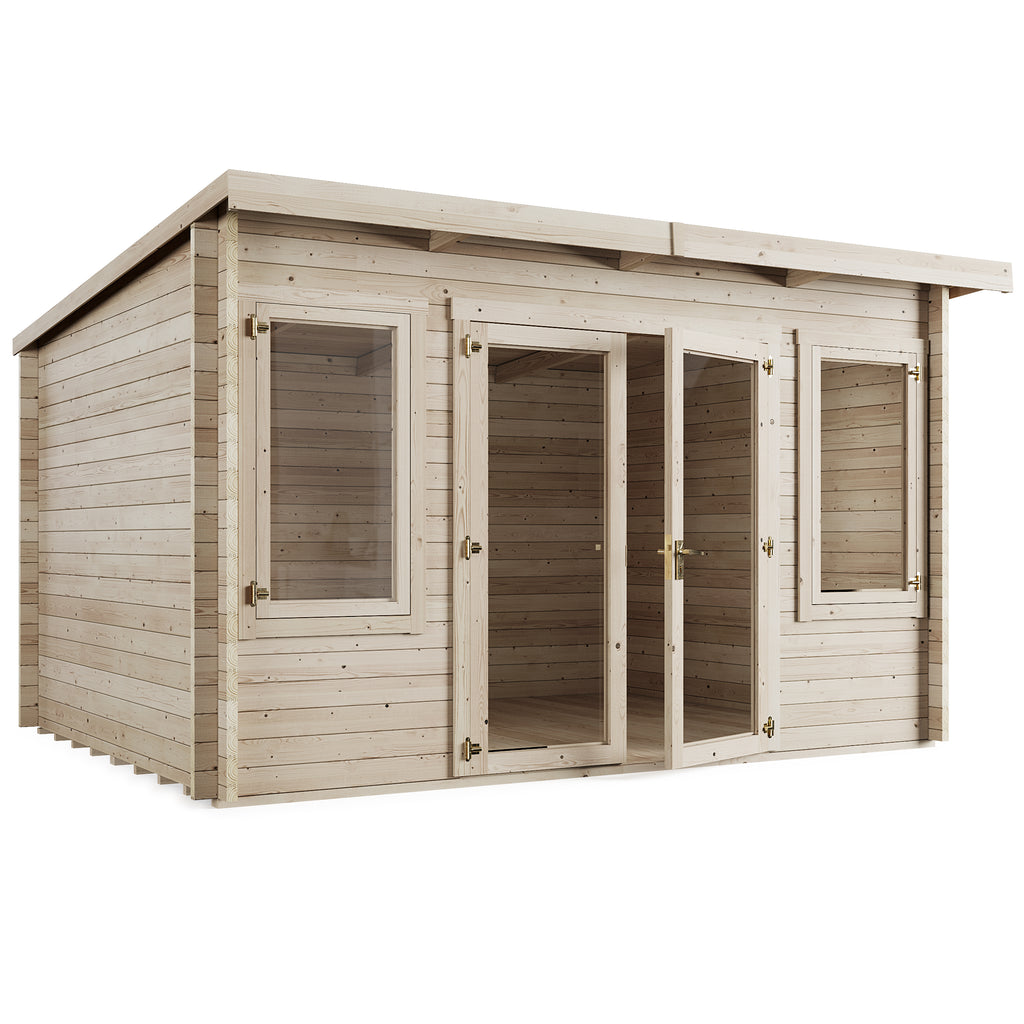 Ashley Pent Log Cabin - Versatile 4.0m x 3.0m Garden Room - anydaydirect