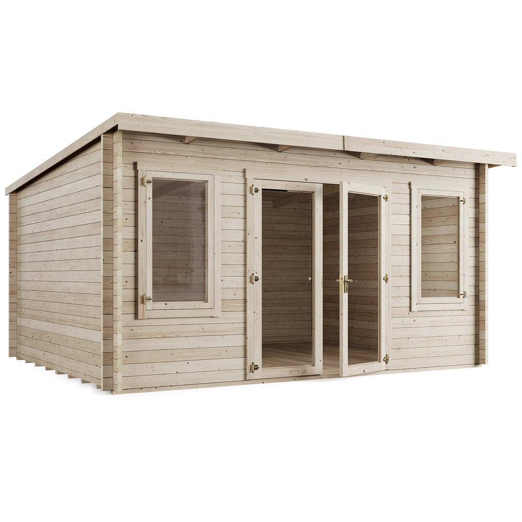 Ashley Pent Log Cabin Garden Room 4.5m x 3.5m - Outdoor Office - anydaydirect