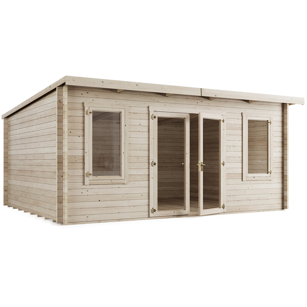 Ashley Pent Log Cabin Garden Room - Versatile Outdoor Retreat - anydaydirect