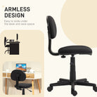 HOMCOM Small Armless Office Chair - Black - anydaydirect