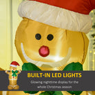 HOMCOM 183cm Christmas Inflatable Gingerbread Man Holiday Yard Lawn Decoration with LED Lights, Indoor Outdoor Blow Up Decor - anydaydirect