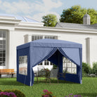 Outsunny 3 x 3(m) Pop Up Gazebo, Water and UV Resistant Party Tent Camping Canopy Marquee with Carry Bag, Blue - anydaydirect
