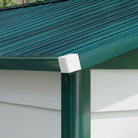 Outsunny 9FT x 6FT Galvanized Metal Garden Shed, Outdoor Storage Shed with Sloped Roof, Lockable Door, Tool Storage Shed for Backyard, Patio, White - anydaydirect