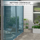 Outsunny 3 x 3m Aluminium Frame Pergola, with Retractable Roof - Dark Grey - anydaydirect