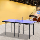 HOMCOM Folding 5ft Mini Compact Table Tennis Top Ping Pong Table Set Professional Net Games Sports Training Play Blue - anydaydirect