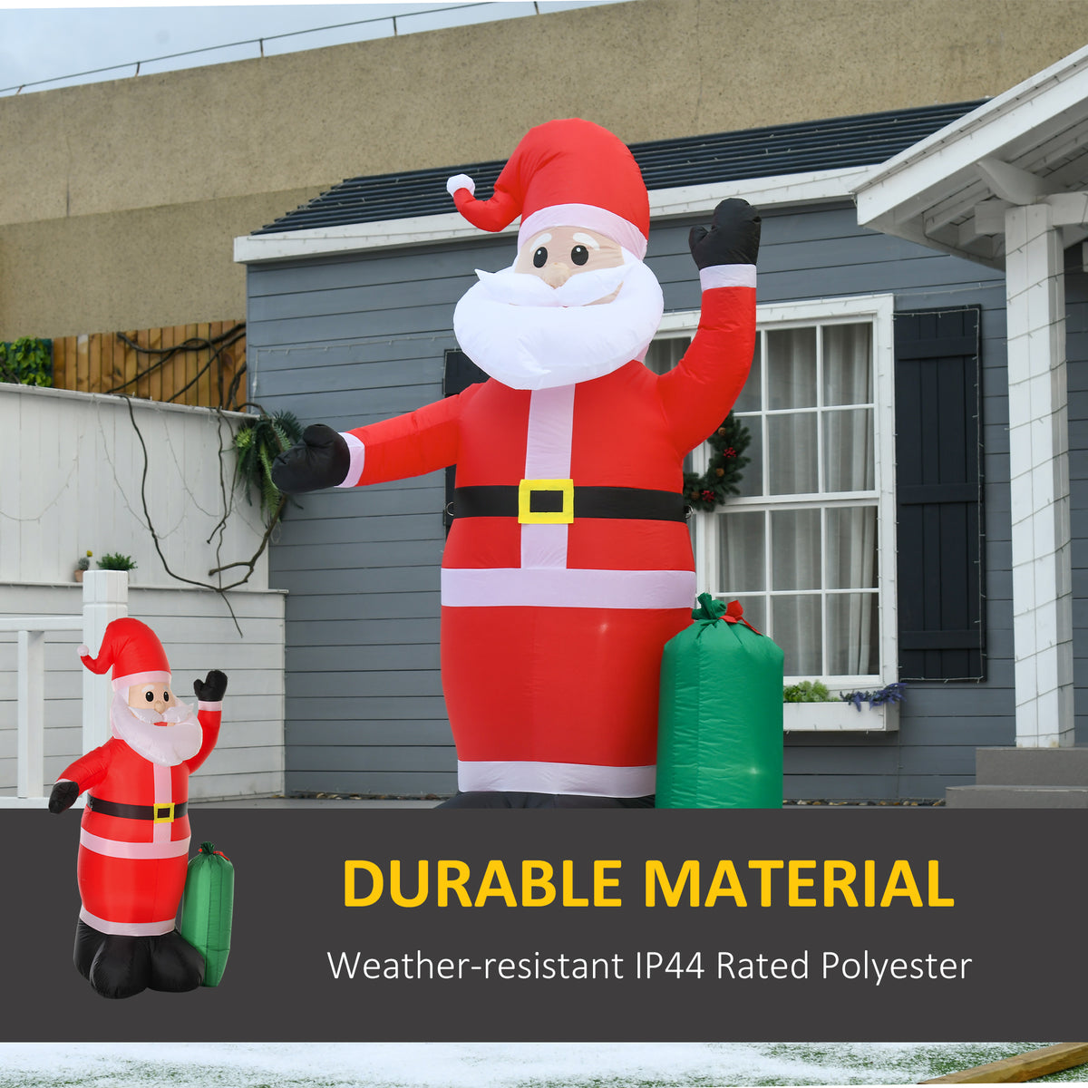 HOMCOM Inflatable 2.4m Santa Claus - anydaydirect
