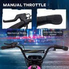 HOMCOM 24V Electric Motorbike, Dirt Bike with Twist Grip Throttle, Music Horn, 12" Pneumatic Tyres, 16 Km/h Max. Speed, Pink - anydaydirect