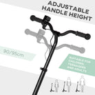 HOMCOM Electric Scooter, 120W Motor E-Scooter w/ Battery Display, Adjustable Height, Rear Brake for Ages 6+ Years - Black - anydaydirect