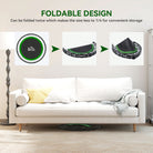 HOMCOM 40" Foldable Mini Fitness Trampoline, with Adjustable Foam Handle, Green - anydaydirect