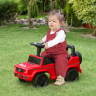 HOMCOM Aosom Compatible Baby Toddler Push Handle Sliding Car Mercedes-Benz G350 Licensed w/Big Steering Wheel Anti-overturning System Red - anydaydirect