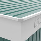 Outsunny Garden Metal Storage Shed Outdoor Metal Tool House with Double Sliding Doors and 2 Air Vents, 11.3x9.2ft, Green - anydaydirect